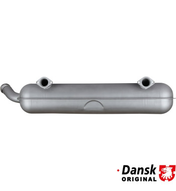 Exhaust rear, with one Ø60 mm tail pipe and chrome tip. Made of steel with grey heat resistant paint. With TÜV/EEC approval