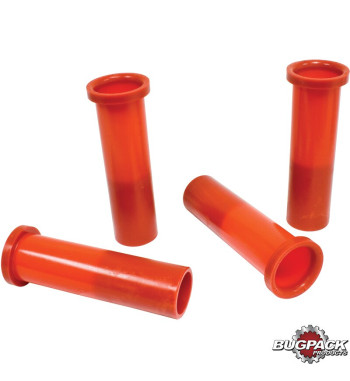 Bushing set for front axle beam, inner and outer, urethane, for Micarta link pin, red, 4 pieces, Bugpack