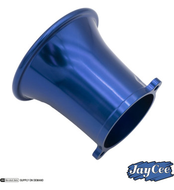 Velocity stack, Billet style aluminium, blue anodized, 3 1/4. Fits Weber IDA and Empi EPC carburettors