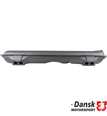 Exhaust set rear, Sport, with one Ø45 mm tail pipe and mounting kit. Made of black painted steel