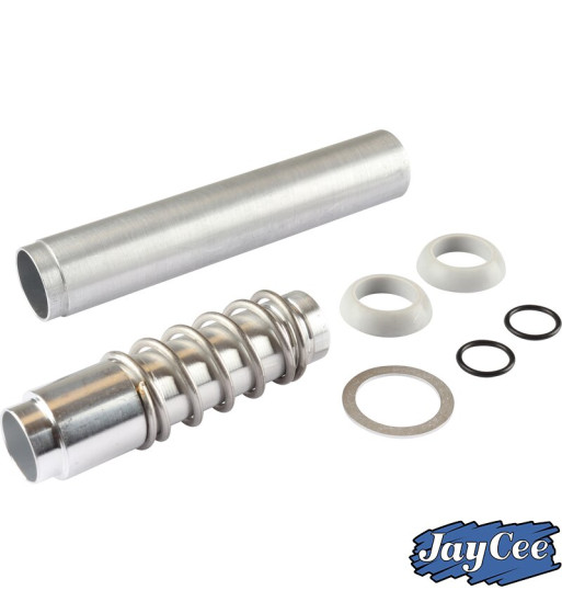 Push rod tube with seals, leak proof. Made of aluminium, silver. With a larger inside than standard, they help clear push rods f Push rod tube with seals, leak proof. Made of aluminium, silver. With a larger inside than standard, they help clear push rods f