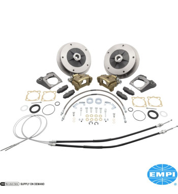 Disc brake conversion set, Upgraded Version, Zero Off-Set, rear, 5x205 mm, with emergency brake, for I.R.S. and swing axle. The 
