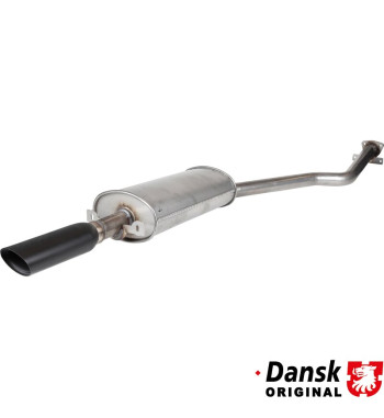 Exhaust rear, Sport, with one oval 93x70 mm tail pipe. Made of stainless steel, tail pipe black matt painted. With TÜV/EEC appro