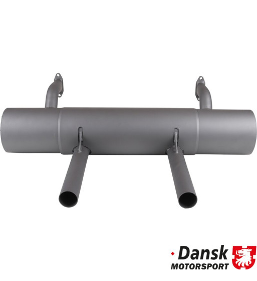 Exhaust rear, Sport, with two tail pipes in Carrera style. Deep sporty sound. Tail pipes constructed to fit perfectly with Carre Exhaust rear, Sport, with two tail pipes in Carrera style. Deep sporty sound. Tail pipes constructed to fit perfectly with Carre