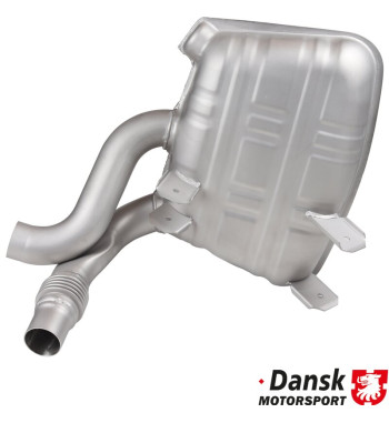 Exhaust set rear, Sport, OE style. Made of glass bead blasted stainless steel. For 3.8 L models. If used for 3.6 L models also u