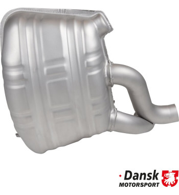 Exhaust set rear, Sport, OE style. Made of glass bead blasted stainless steel. For 3.8 L models. If used for 3.6 L models also u