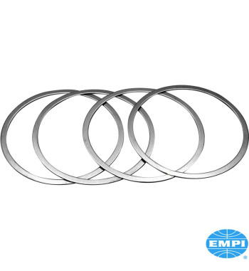 Cylinder head spacer set, aluminium, 1.02 mm, 4 pieces. Allows adjusting deck height/compression ratio easily without removing
 