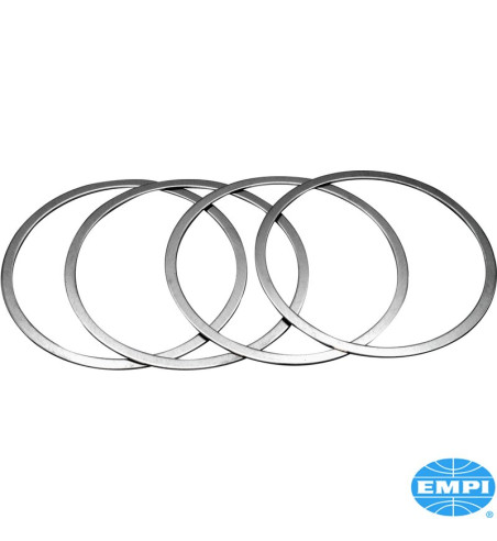 Cylinder head spacer set, aluminium, 1.02 mm, 4 pieces. Allows adjusting deck height/compression ratio easily without removing
 