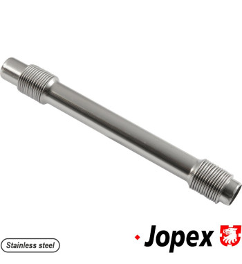 Push rod tube without seals, 220 mm. Made of stainless steel. Windage style that extend further into the case to prevent oil fro
