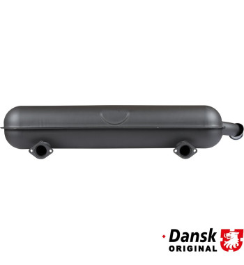 Exhaust rear, with one Ø57 mm tail pipe and chrome tip. Made of stainless steel with grey heat resistant paint. With TÜV/EEC app