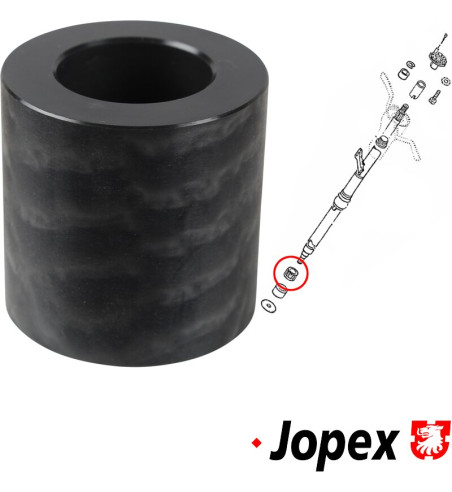 Bearing, steeering column. Nylatron material. Replaces the standard needle bearing at the bottom of the steering column. This ne