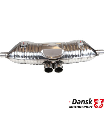 Exhaust rear, Sport, OE style, with two Ø80 mm tail pipes. Made of polished stainless steel. With TÜV/EEC approval for 2.5 L eng