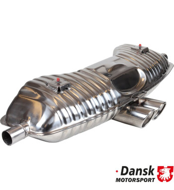 Exhaust rear, Sport, OE style, with two Ø80 mm tail pipes. Made of polished stainless steel. With TÜV/EEC approval for 2.5 L eng
