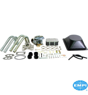 Progressive carburettor kit, EPC 32/36F, with intake manifold, air filter, deck lid bubble and jet package. Requires cutting in 