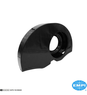 Fan shroud without air ducts and with Doghoue, 9 internal air directional baffles, 36 HP style. Made of steel with black powder 