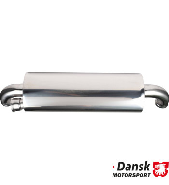 Exhaust intermediate, Sport, with two outlets and block-off possibility in one side. Made of stainless steel. With TÜV/EEC appro