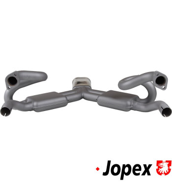 Manifold sports exhaust, Sebring style, with 2 silencers and J-tubes replacing the heat exchangers, inlet pipes Ø38x1,5 mm, outl