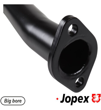 przedniaa rura dłumika od kolektora, wysoka wydajność, prawa Ø 38 mm, z kołnierzami przyspawanymi na obu końcach. Dostarczana z