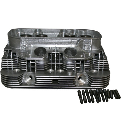 Cylinder head, new, dual port, complete with valves. Inlet valves 39.3x8 mm and exhaust valves 33x8 mm. Spark plug M14x1.25x16 m Cylinder head, new, dual port, complete with valves. Inlet valves 39.3x8 mm and exhaust valves 33x8 mm. Spark plug M14x1.25x16 m