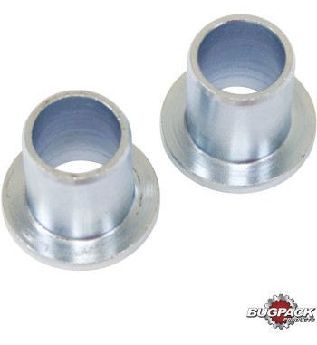 Tie rod relocation bushing kit, 2 pieces. Requires drilling and the use of late model tie rod ends. Front-end alignment will be 