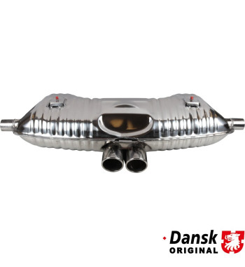 Exhaust rear, OE style, with two Ø80 mm S tail pipes, standard sound. Made of stainless steel. With TÜV/EEC approval for 2.5 L e