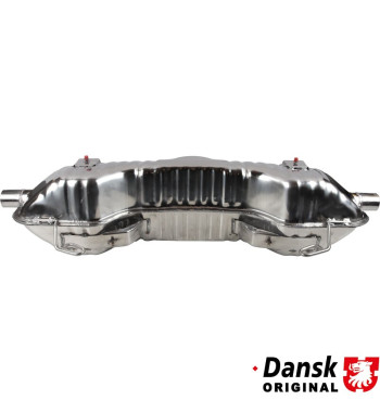 Exhaust rear, OE style, with two Ø80 mm S tail pipes, standard sound. Made of stainless steel. With TÜV/EEC approval for 2.5 L e