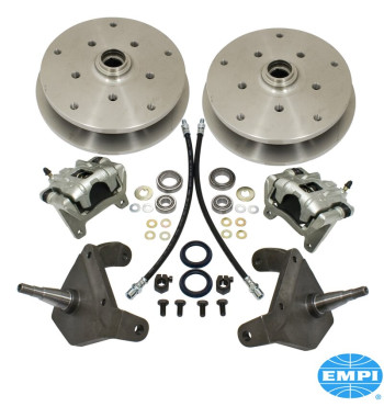 Disc brake conversion set, front, with drop spindle, double drilled, 5x205 with 12x1,5mm threads and 5x130 with 14x1,5mm threads