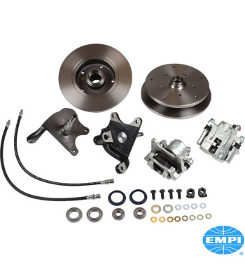 Disc brake conversion set, front, with drop spindle, double drilled, 5x205 with 12x1,5mm threads and 5x130 with 14x1,5mm threads
