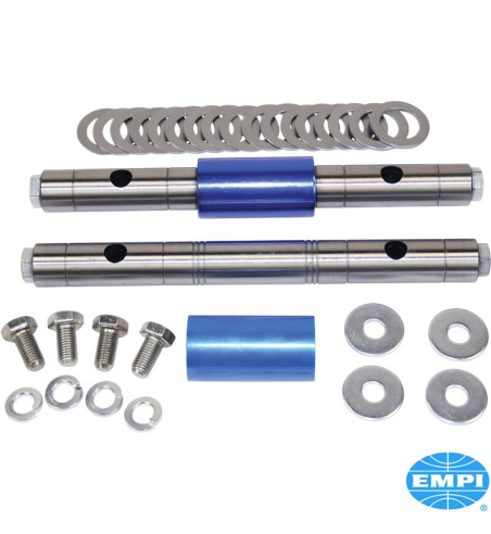 Rocker shaft set with floating aluminium center spacer, High Performance. Increase the RPM potential of your engine and get more