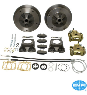 Disc brake conversion set, Zero Off-Set, Deluxe, rear, 5x205 mm, with emergency brake, for swing axle. The kit includes all the 