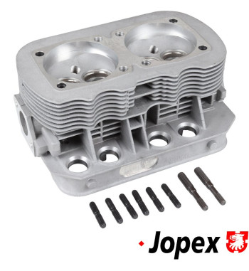 Cylinder head, 040, new, dual port, without valves. For inlet valves 35.5x8 mm and exhaust valves 32x8 mm. Spark plug M14x1.25x1