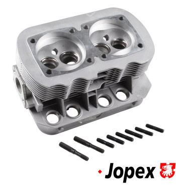 Cylinder head, 040, new, dual port, without valves. For inlet valves 35.5x8 mm and exhaust valves 32x8 mm. Spark plug M14x1.25x1