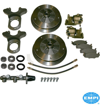 Disc brake conversion set, front, 5x205 mm. The kit includes all the parts you need to convert your VW to disc brakes. The kit w