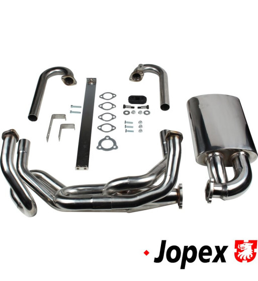 Exhaust system, Sport, 4 into 1 merged collector, Ø42 mm OD pipes, with one tail pipe in right side wing. Including mounting kit