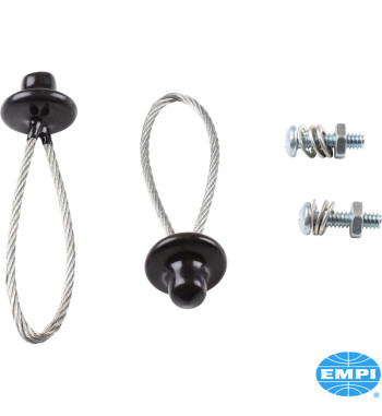 Door stop set with mounting parts, 2 pieces. When installing one piece window, you have to remove stock door stop and replace it