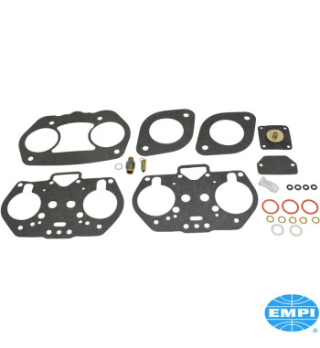 Repair kit for carburettor. For Weber 40-44 IDF/40-44 HPMX. Includes late accelerator pump diaphragm, needle/seat and all necess