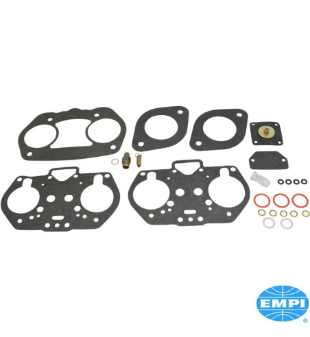 Repair kit for carburettor. For Weber 40-44 IDF/40-44 HPMX. Includes late accelerator pump diaphragm, needle/seat and all necess