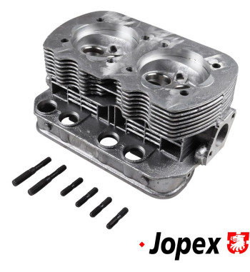 Cylinder head, 040, new, single port, without valves. For inlet valves 35.5x8 mm and exhaust valves 32x8 mm. Spark plug M14x1.25
