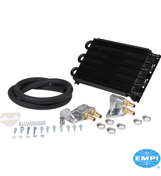 Oil cooler set, 16-pass, 1/2 hose barb, with booster kit. includes cooler, bypass adapter, remote filter bracket, high temperatu Oil cooler set, 16-pass, 1/2 hose barb, with booster kit. includes cooler, bypass adapter, remote filter bracket, high temperatu