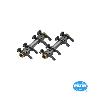 Rocker arm set with bushings, forged, ratio 1:1.40, 8 pieces. Made from forged chromoly and then precision ground and heat treat