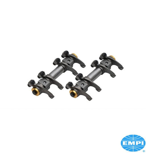 Rocker arm set with bushings, forged, ratio 1:1.40, 8 pieces. Made from forged chromoly and then precision ground and heat treat Rocker arm set with bushings, forged, ratio 1:1.40, 8 pieces. Made from forged chromoly and then precision ground and heat treat