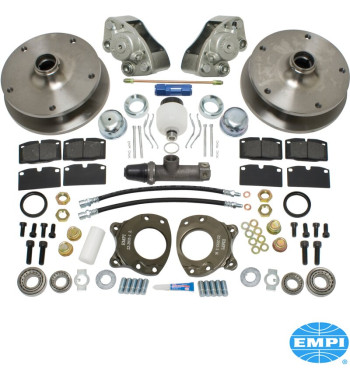 Disc brake conversion set, front. Fits LHD + RHD vehicles. The kit includes all the parts you need to convert your VW to disc br
