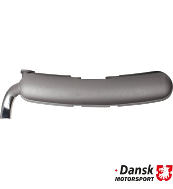 Exhaust rear, Sport, with one Ø70 mm polished stainless steel tail pipe. Made of steel with grey heat resistant paint. With TÜV/