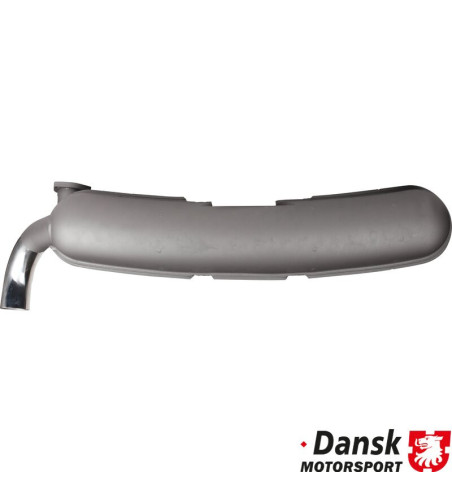 Exhaust rear, Sport, with one Ø70 mm polished stainless steel tail pipe. Made of steel with grey heat resistant paint. With TÜV/