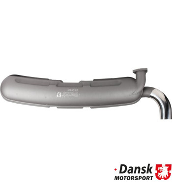 Exhaust rear, Sport, with one Ø70 mm polished stainless steel tail pipe. Made of steel with grey heat resistant paint. With TÜV/