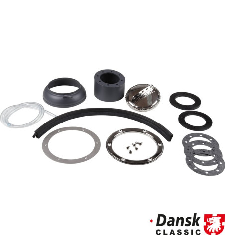 RSR fuel filler kit complete with polished stainless steel fuel cap. This kit will allow fuel filling through the center of the 