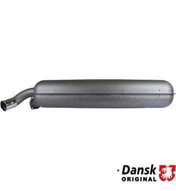 Exhaust rear, with one Ø60 mm tail pipe and chrome tip. Made of double wall stainless steel - inside/outside, exactly according 