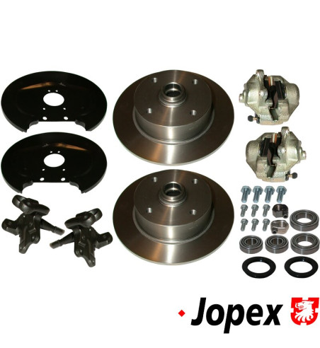 Disc brake conversion set, front, 4x130 mm. The kit includes all the parts you need to convert your VW to disc brakes. The kit w