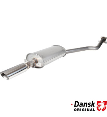Exhaust rear, Sport, with one oval 93x70 mm tail pipe. Made of stainless steel, tail pipe polished. With TÜV/EEC approval for 2.
