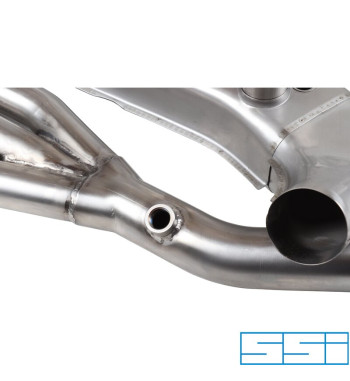 Heat exchanger, Ø41 mm outside inlet tubing, left/right. Made of stainless steel. IMPORTANT: Major modification needed on engine
